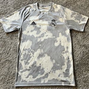 Adidas Parley Shirt White Gray Men Tie Dye For The Oceans Athletic Used - Small